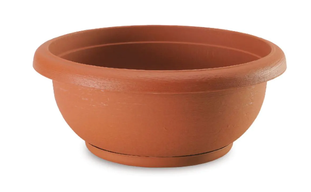 25cm Terracotta Bowl with Saucer